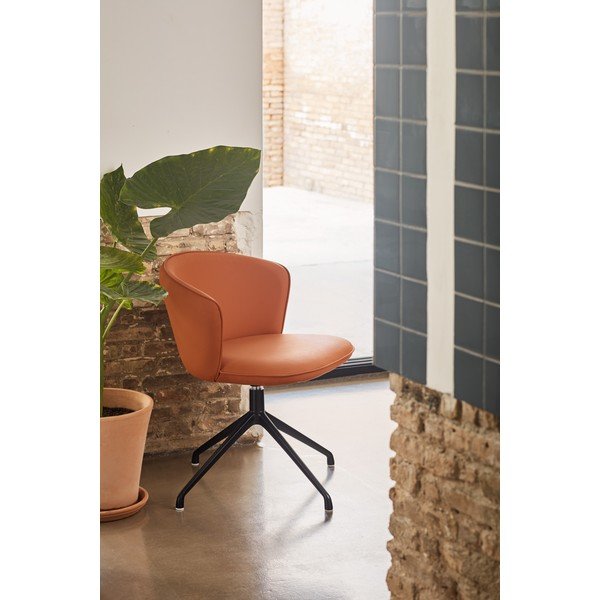 Oranžinės spalvos iš audinio valgomojo kėdžių komplektas 2 vnt. Add – Teulat-image-3