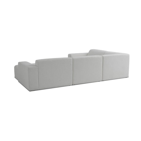 Iš boucle kampinė sofa baltos spalvos („U“ formos) Roxy – Scandic-image-3