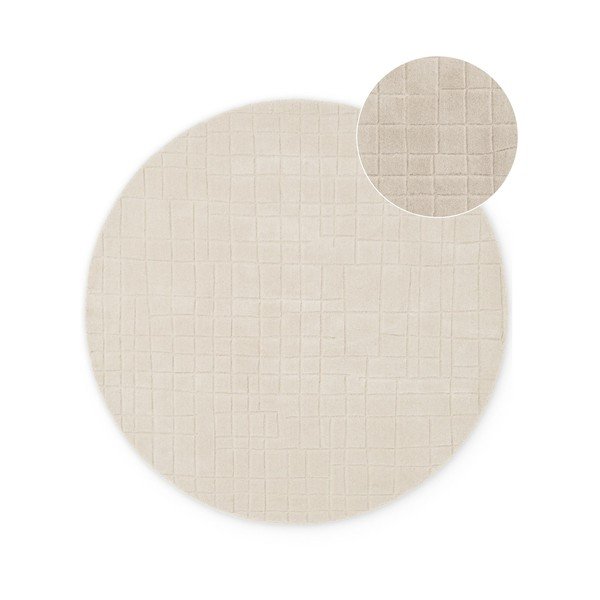 Smėlio spalvos iš vilnos apvalios formos kilimas ø 160 cm Kenso – Villeroy&Boch