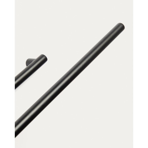 Sieninis juodos spalvos iš nerūdijančio plieno rankšluosčio laikiklis Arely – Kave Home-image-2