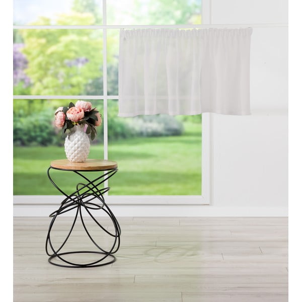 Iš šydo permatoma užuolaida baltos spalvos 150x50 cm Avenue – Mendola Fabrics-image-4