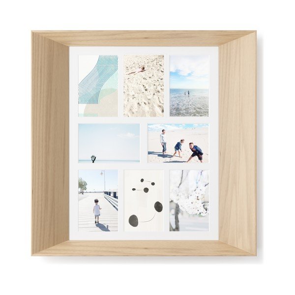 Pakabinamas rėmelis iš medienos natūralios spalvos 50x50 cm Lookout – Umbra-image-4