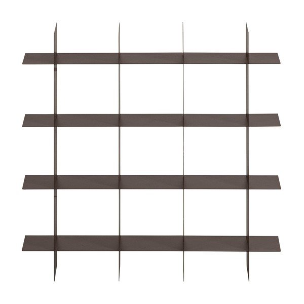 Rudos spalvos iš metalo kelių aukštų sieninė lentyna 60 cm Brik – WOOOD-image-2