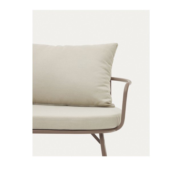 Sodo sofa kreminės spalvos iš metalo Bramant – Kave Home-image-3