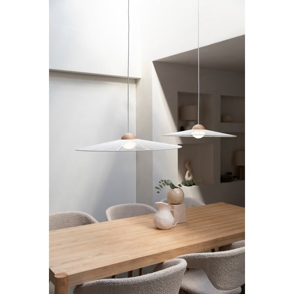 Baltos spalvos kabantis šviestuvas su pritemdymo funkcija ø 65 cm Belle – Zuiver-image-4