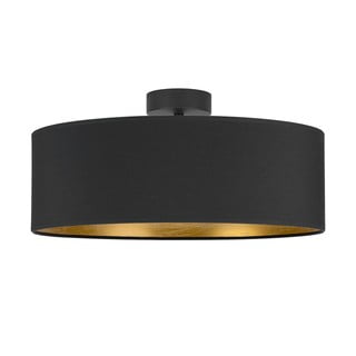 Juodas lubinis šviestuvas su aukso spalvos detalėmis Bulb Attack Tres XL, ⌀ 45 cm