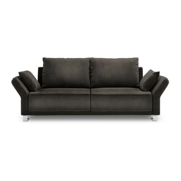 Tamsiai ruda trijų vietų sofa lova su aksomo užvalkalu "Windsor & Co" sofos "Pyxis