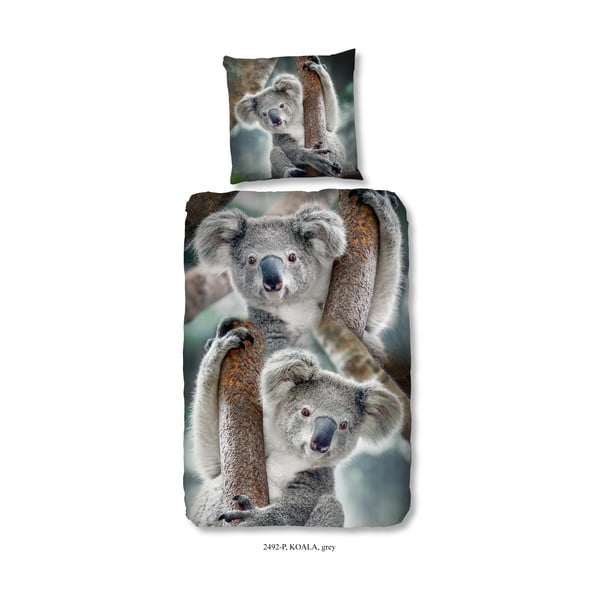 Medvilninė vaikiška viengulė patalynė "Good Morning Koala", 140 x 200 cm