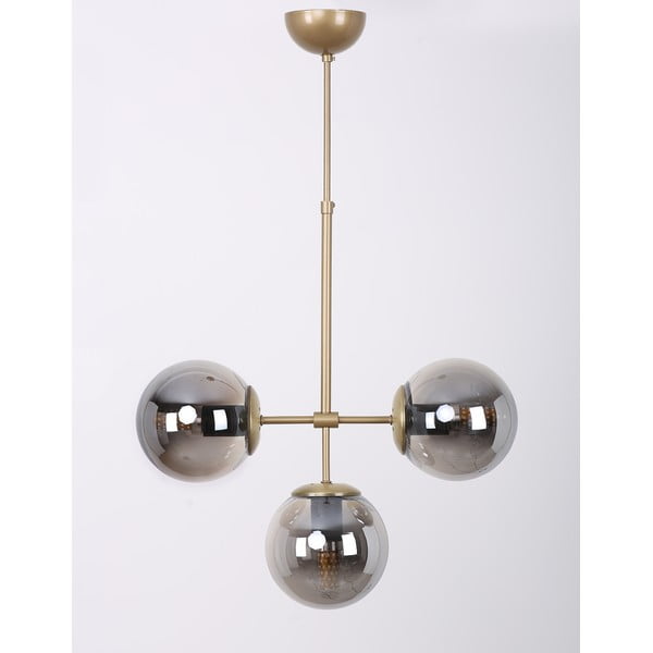 Lubinis šviestuvas pilkos spalvos/auksinės spalvos ø 15 cm su stiklo gaubtu Seagull – Squid Lighting-image-1