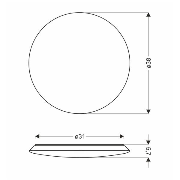 Lubinis šviestuvas baltos spalvos LED ø 38 cm Mega – Candellux Lighting-image-2