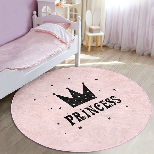 Vaikiškas kilimas rožinės spalvos ø 120 cm Comfort – Mila Home-image-3