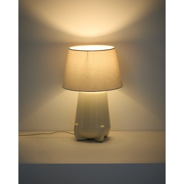 Smėlio spalvos/dramblio kaulo spalvos iš keramikos stalinis šviestuvas (aukštis 45,5 cm) Odra – Kave Home-image-2