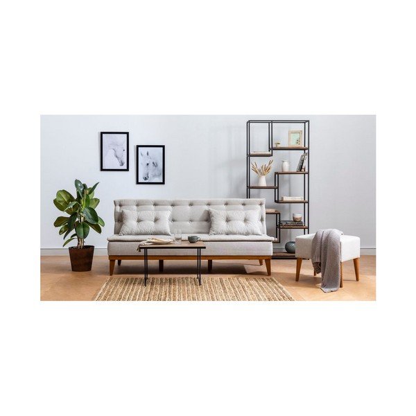 Kreminė sofa lova "Aristea-image-2