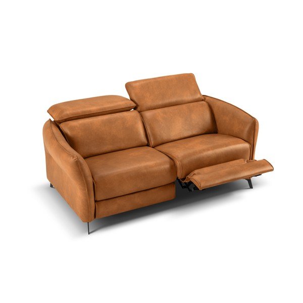 Sofa šviesiai rudos spalvos iš odos 103 cm Hubble – Windsor & Co Sofas-image-4