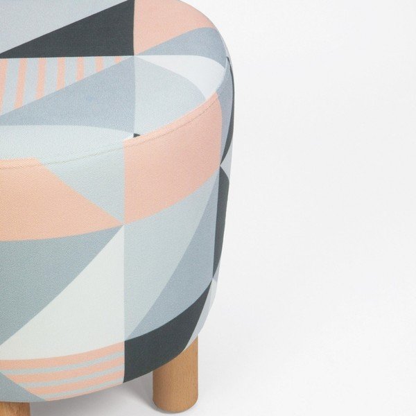 Taburetė su medinėmis kojelėmis "Cono Tepe", ⌀ 41 cm-image-2