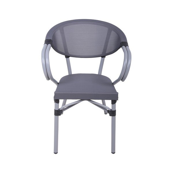 Pilkos spalvos metalinė sodo kėdė Toskana – Garden Pleasure