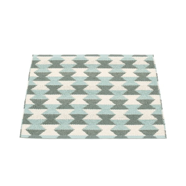 Žalios spalvos/turkio spalvos lauko ir vidaus kilimas 60x70 cm Dana Army – Pappelina-image-1