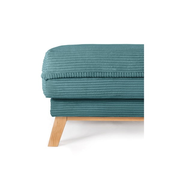 Iš kordinio velveto taburetė turkio spalvos Tori – Bonami Selection-image-3
