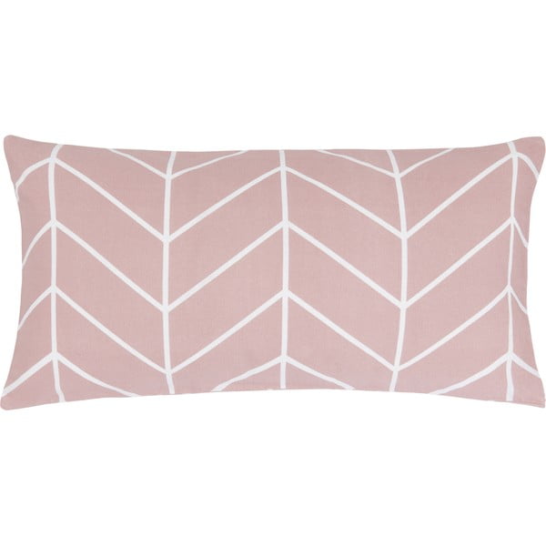 2 rožinės spalvos flanelinių dekoratyvinių pagalvių užvalkalų rinkinys Westwing Collection Yule, 40 x 80 cm