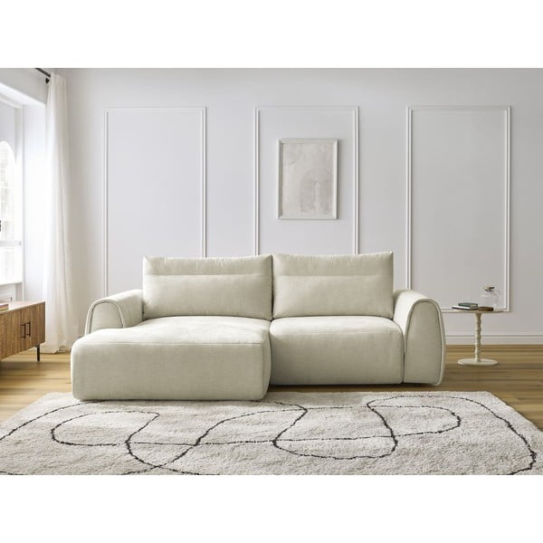 Kampinė sofa smėlio spalvos Aden – Bobochic Paris-image-1