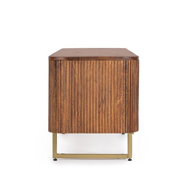 Natūralios spalvos iš mango masyvo TV spintelė 180x45x40 cm Vilas – Bizzotto-image-4