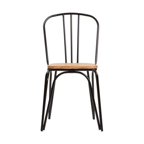 Juodos spalvos iš guobos masyvo valgomojo kėdė District – Premier Housewares-image-2