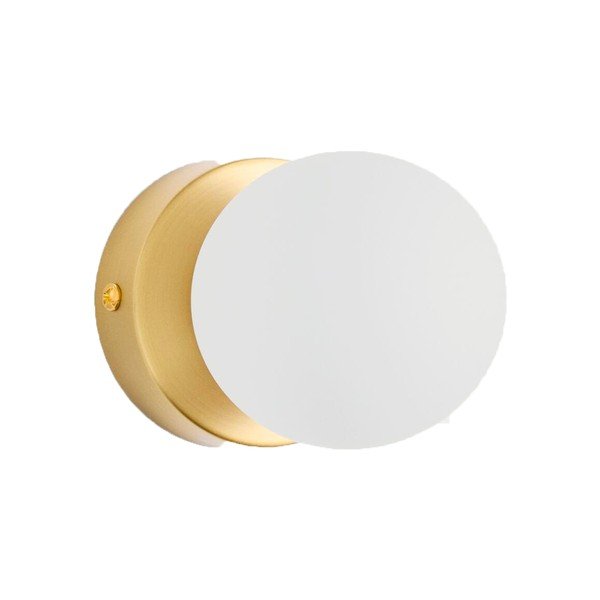 Baltos spalvos/auksinės spalvos iš metalo sieninė lempa ø 8 cm Brisia – Kave Home