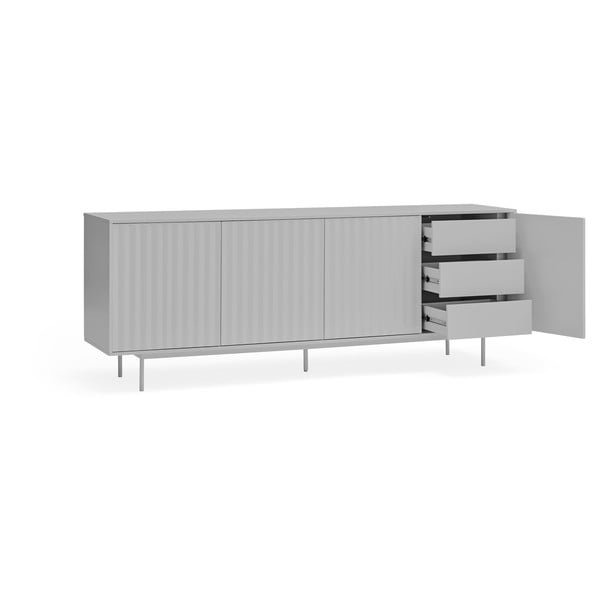 Žema šoninė spintelė pilkos spalvos 211x80 cm Sierra – Teulat-image-4