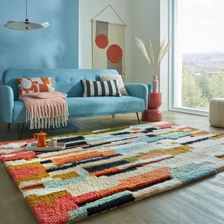 Rankų darbo iš vilnos kilimas 160x230 cm Zagora Geo Shaggy – Flair Rugs