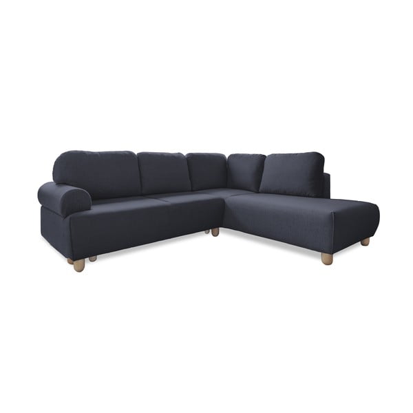 Tamsiai mėlyna kampinė sofa-lova (dešinysis kampas) Bouncy Olli - Miuform