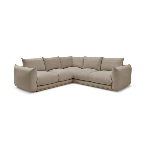 Kampinė sofa smėlio spalvos Ernest – Bobochic Paris
