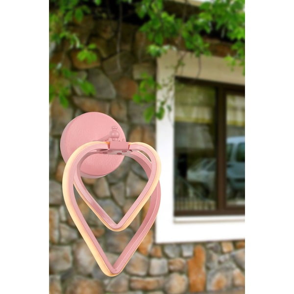 Rožinės spalvos iš metalo sieninė lempa LED Sevinc – Squid Lighting-image-1