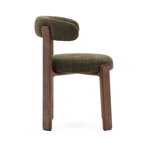 Khaki spalvos/rudos spalvos iš uosio masyvo valgomojo kėdė Granite – Kave Home-image-4