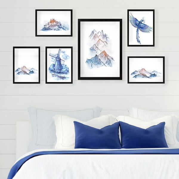 Paveikslai 6 vnt. rinkinyje Watercolor - Wallity-image-1