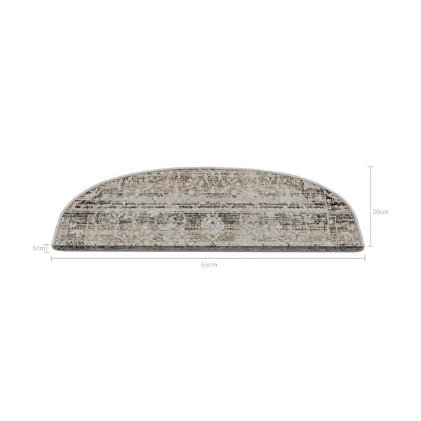 Laiptų kilimėlių rinkiniai smėlio spalvos 16 vnt. 20x65 cm Cottage Warmth – Vitaus-image-2
