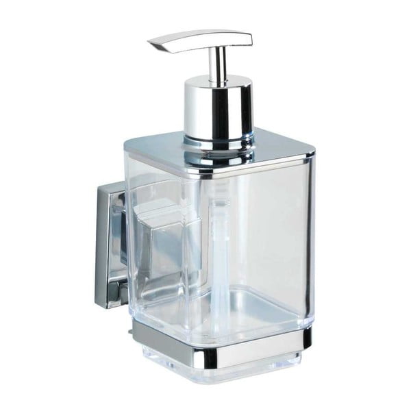 Klijuojamas iš plastiko vonios reikmenų rinkinys blizgios sidabrinės spalvos Quadro – Wenko-image-2