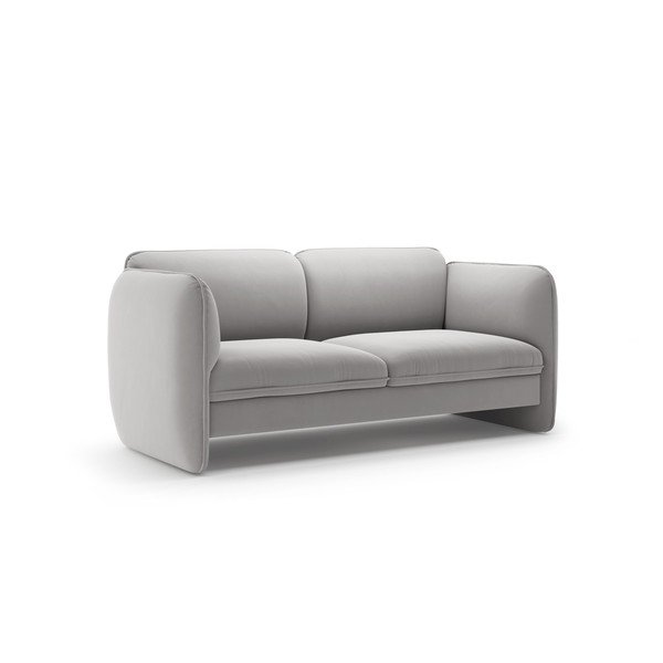 Šviesiai pilkos spalvos sofa iš velveto 168 cm Georgia – Micadoni -image-2