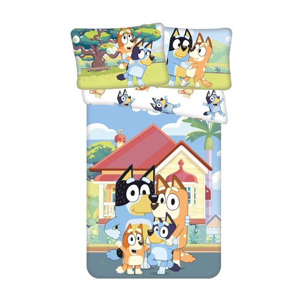 Iš medvilnės vaikiška patalynė vaikiškai lovai 100x135 cm Bluey – Jerry Fabrics