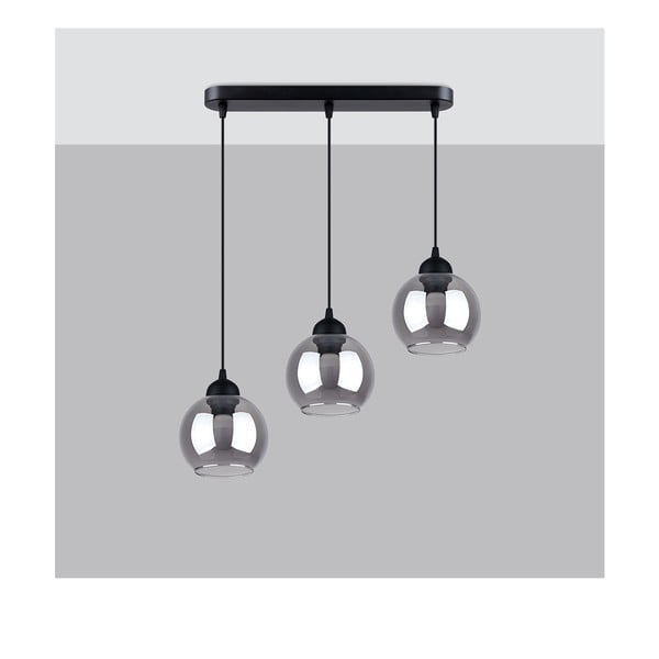 Kabantis šviestuvas juodos spalvos ø 15 cm Grande – Sollux-image-3