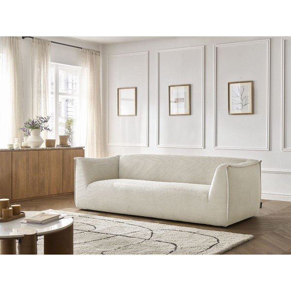 Smėlio spalvos sofa iš kordinio velveto 242 cm Giorgia – Bobochic Paris-image-1