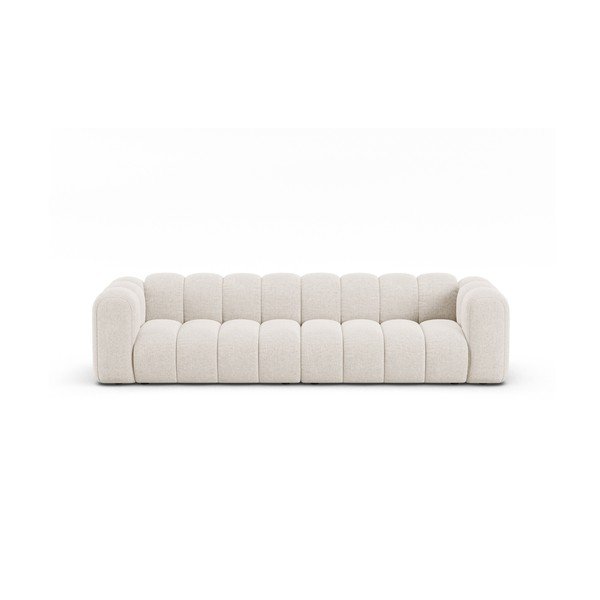 Kreminės spalvos sofa iš šenilinio audinio 290 cm Lupine – Micadoni 