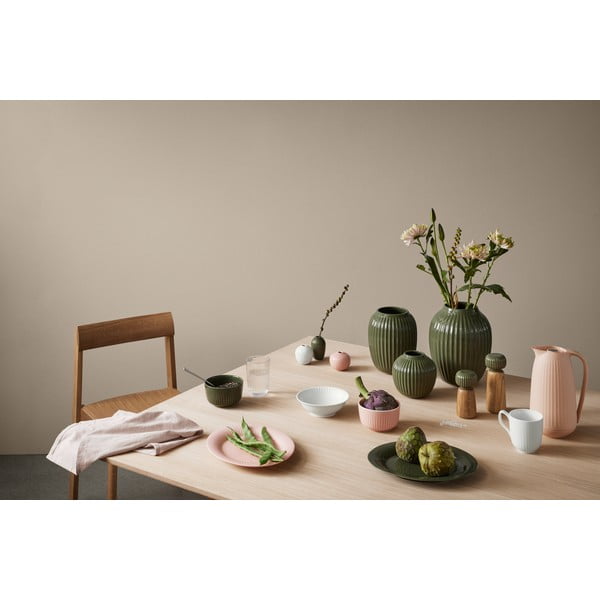 Tamsiai žalia molinė vaza Kähler Design, aukštis 25,5 cm-image-2