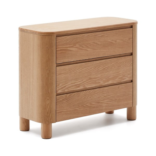 Natūralios spalvos šoninė spintelė iš uosio 120x80x40 cm Salaya – Kave Home-image-2