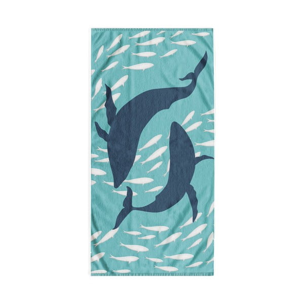 Mėlynas paplūdimio rankšluostis 90x180 cm Dolphin - DecoKing