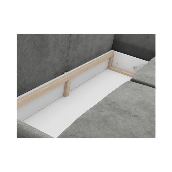Pilka trijų vietų sofa-lova su aksomo apmušalais "Windsor & Co Sofos Pyxis-image-4