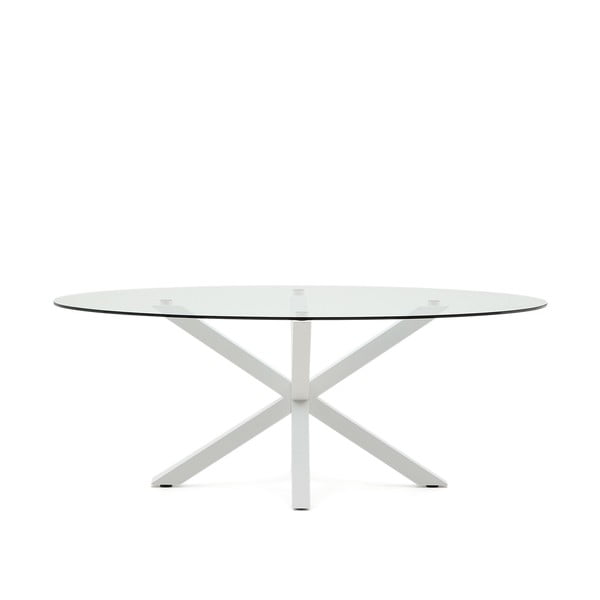 Valgomojo stalas su stikliniu stalviršiu 100x200 cm Argo – Kave Home-image-2