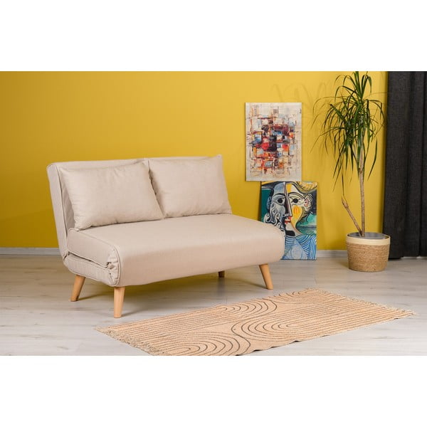 Sulankstoma sofa smėlio spalvos 120 cm Folde – Artie-image-1