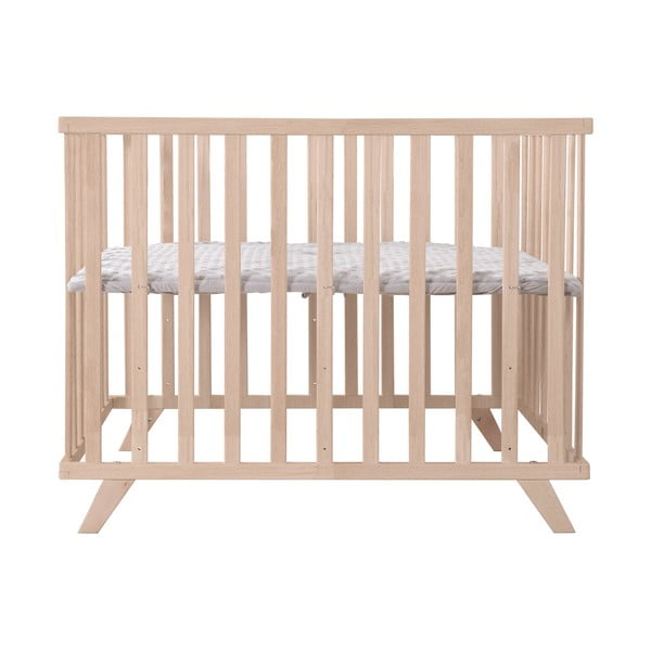 Natūralios spalvos iš buko masyvo maniežas vaikams reguliuojamas aukštis 75x100 cm Lil Planet – Roba-image-2