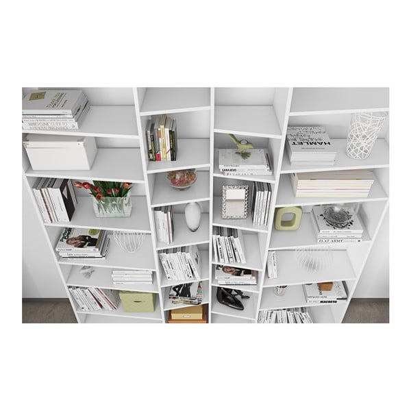 Knygų spinta  baltos spalvos 214x224 cm Valsa – TemaHome-image-4