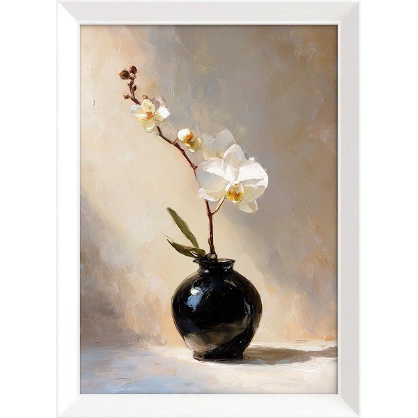 Spausdintas paveikslas su rėmeliu 56x75 cm White Orchid – Styler